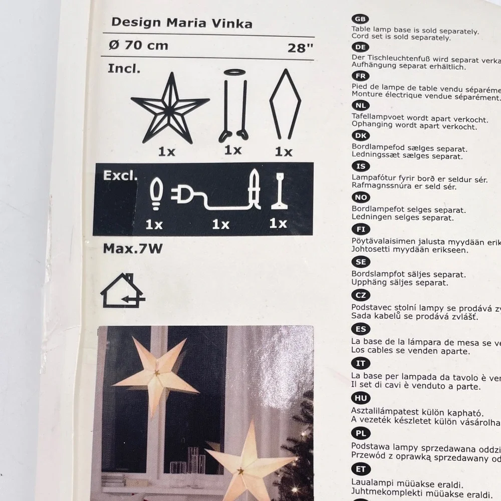 IKEA STRÅLA Star Lamp Shade 28